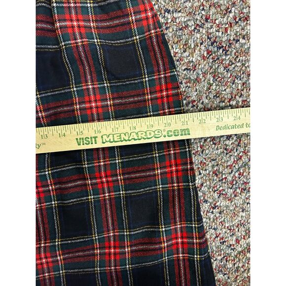 Vintage 80s Pendleton Black Red Tartan Plaid Wool A-Line Midi Skirt Size 16 - Picture 12 of 13